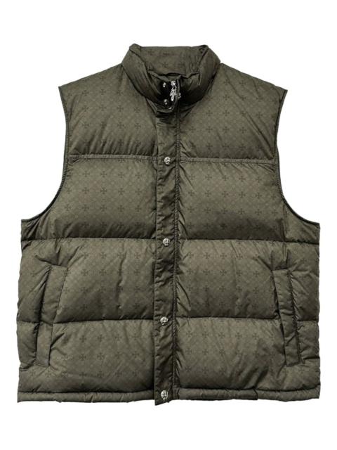 monogram-pattern padded gilet