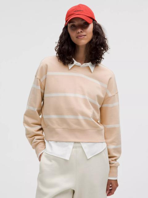 Perfectly Oversized Cropped Crew *Stripe