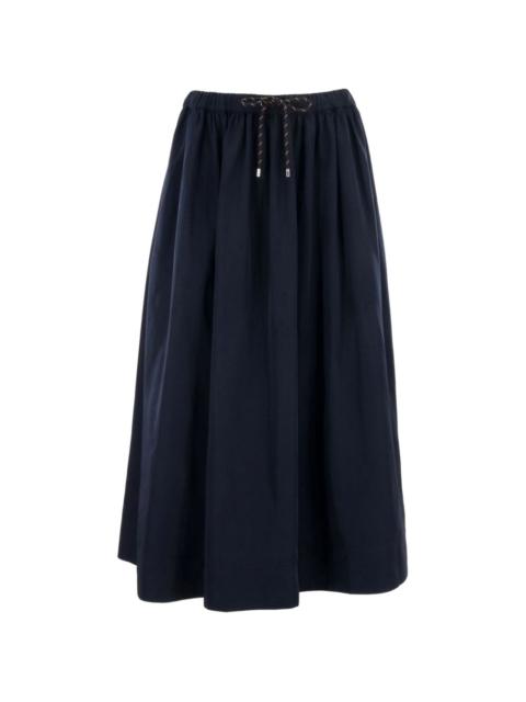 Bates drawstring midi skirt