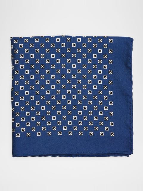 Men's Geometric Silk Pocket Square