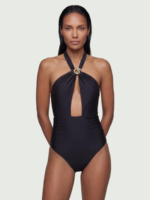 Shell Hardware Halterneck Swimsuit