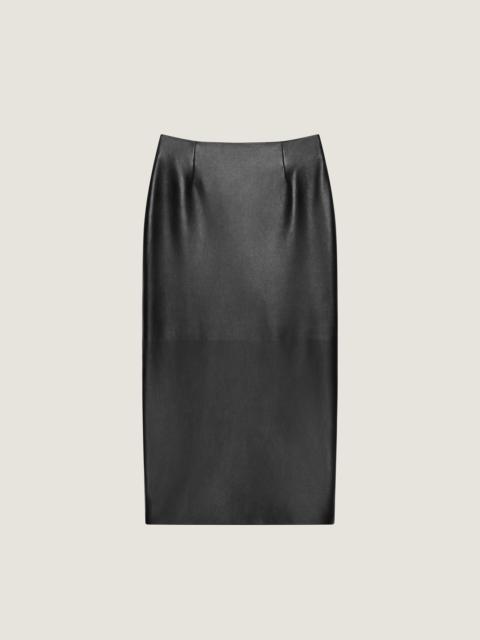 MIDI PENCIL SKIRT IN LEATHER