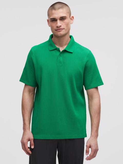 Cotton Pique Short-Sleeve Polo Shirt