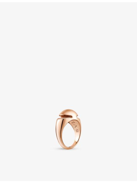 Cabochon 18ct rose-gold ring