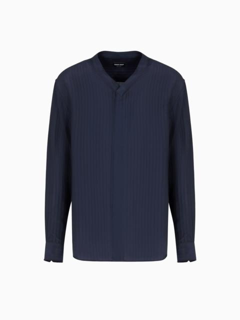 VISCOSE AND SILK JACQUARD SHIRT