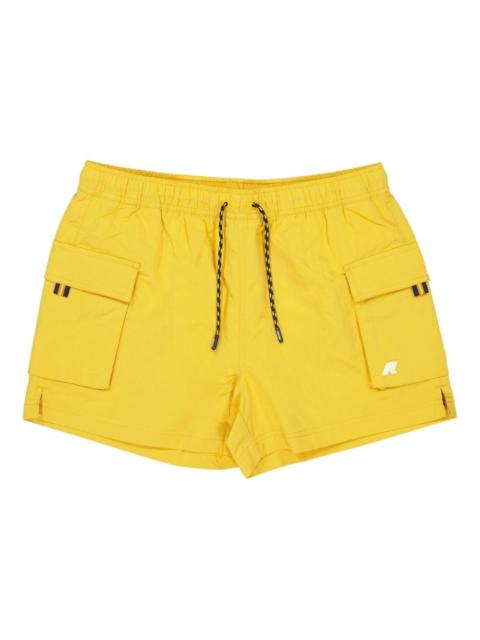 Mellow flap-pocket drawstring swim shorts