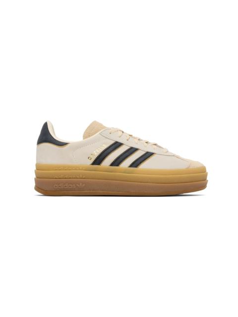 Beige & Black Gazelle Bold Sneakers