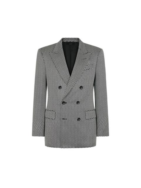JACQUARD GEOMETRIC DESIGN JACKET