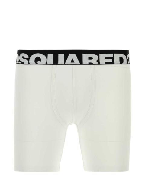 Dsquared2 Stretch Cotton Boxer Shorts — White