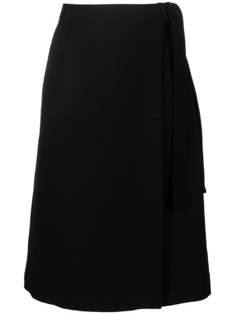 heavy candy wrap midi skirt