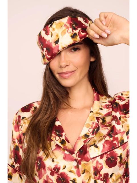Eberjey x  Lily Aldridge - Inez Washable Silk Printed Eye Mask