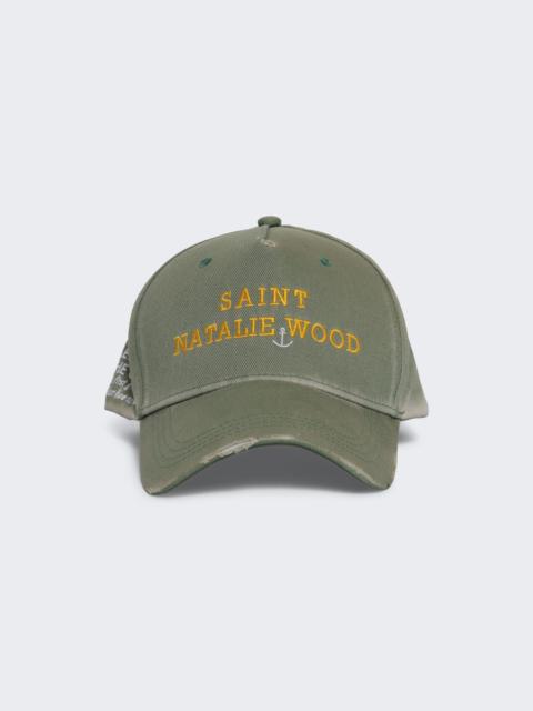 Saint Natalie Wood Paint Hat Green