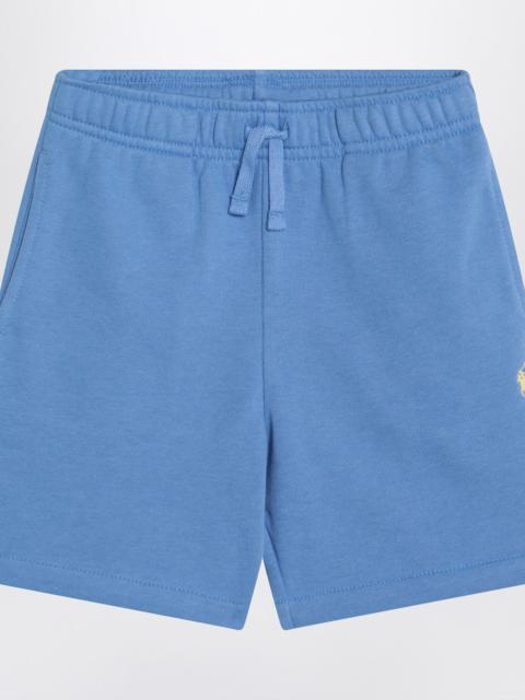 Light blue shorts in cotton blend