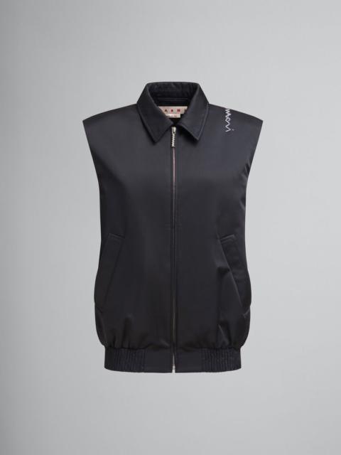 TAFFETA BOMBER VEST WITH MARNI SYMBOL