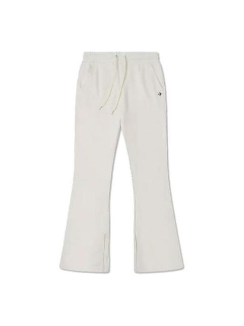 (WMNS) Converse Drawstring Flare Sweatpants 'White' 10026914-A01