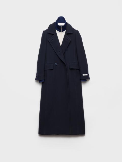 Single-breasted natté fabric coat