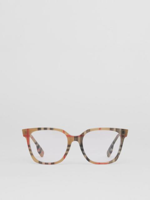 Vintage Check Bio-acetate Square Optical Frames