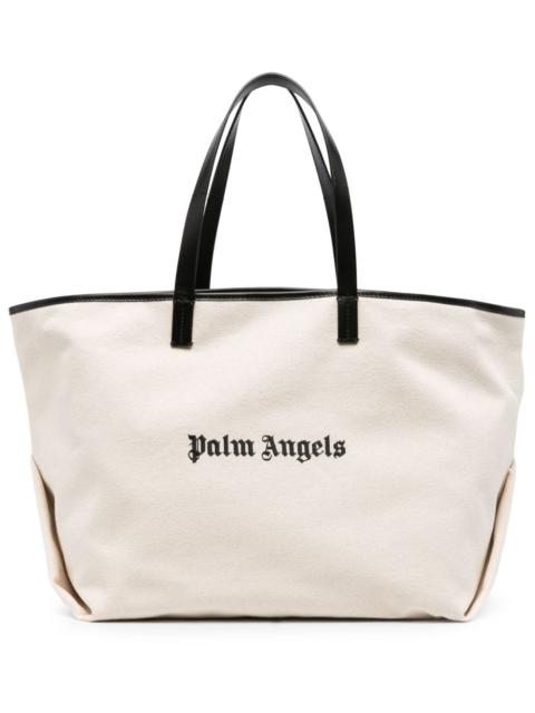 PALM ANGELS WOMEN Classic Logo Tote Bag Off White/Black