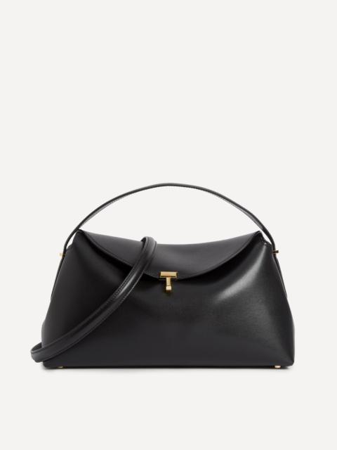 T-Lock Leather Top Handle Bag
