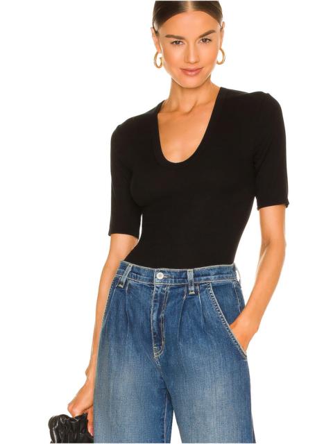 Stretch Silk Knit Half Sleeve Top