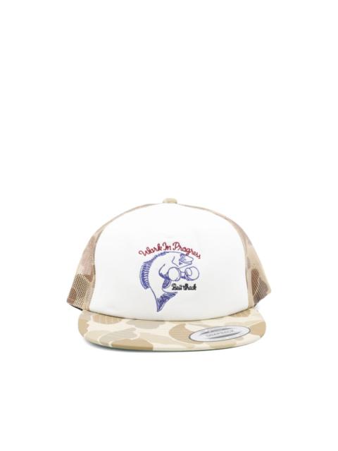 camouflage-print cap