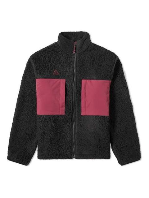 Nike ACG Colorblock Athleisure Casual Sports Stay Warm Fleece Stand Collar Jacket Black CT2949-010