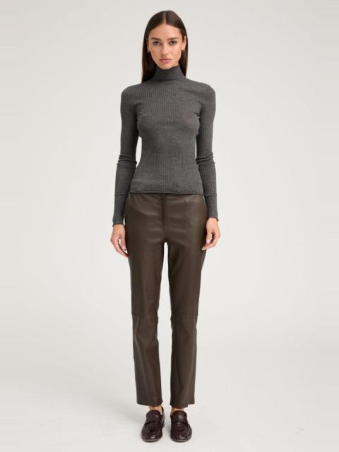 AMERICANO LEATHER SOPHIA CIGARETTE TROUSERS