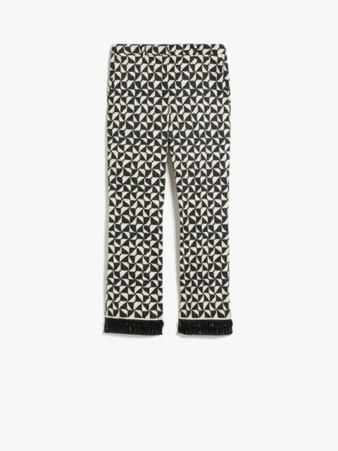 NEREO Printed satin trousers