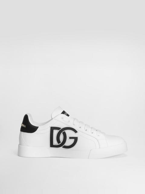 Calfskin Portofino sneakers with DG logo