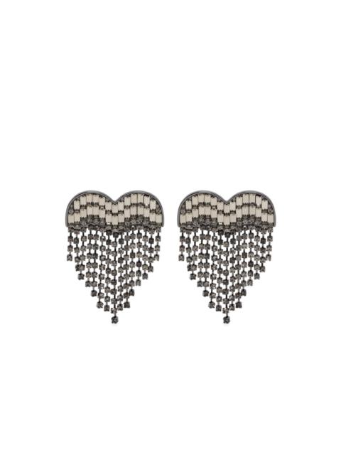 Heart dangle earrings