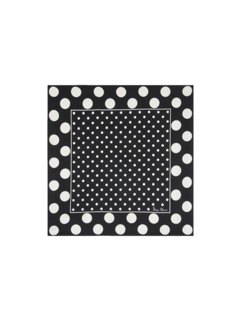 polka-dot silk scarf