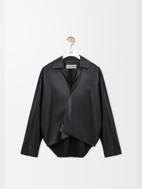 Shirt in nappa lambskin