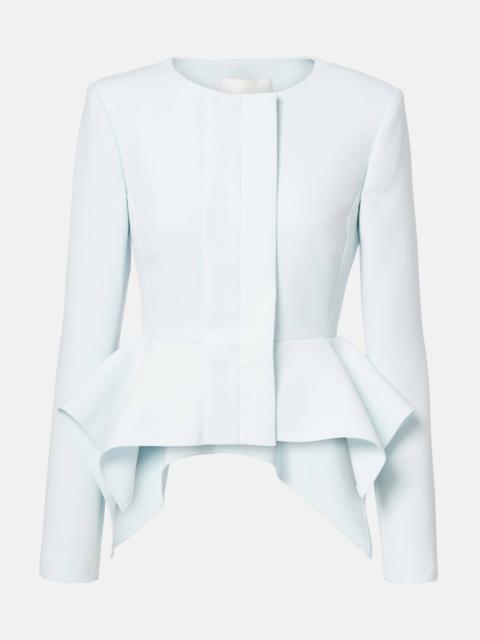 Peplum crêpe blazer