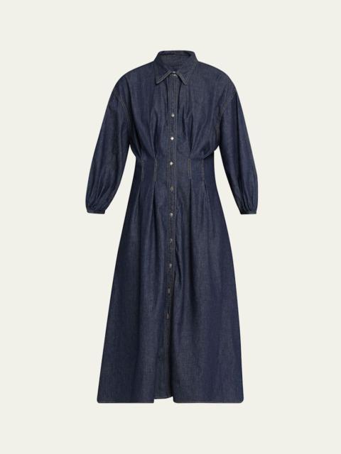Mason Dress in Denim Shirting