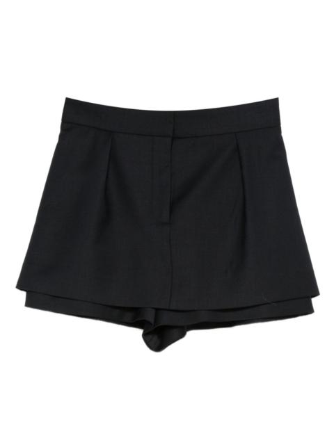 pleated layered shorts
