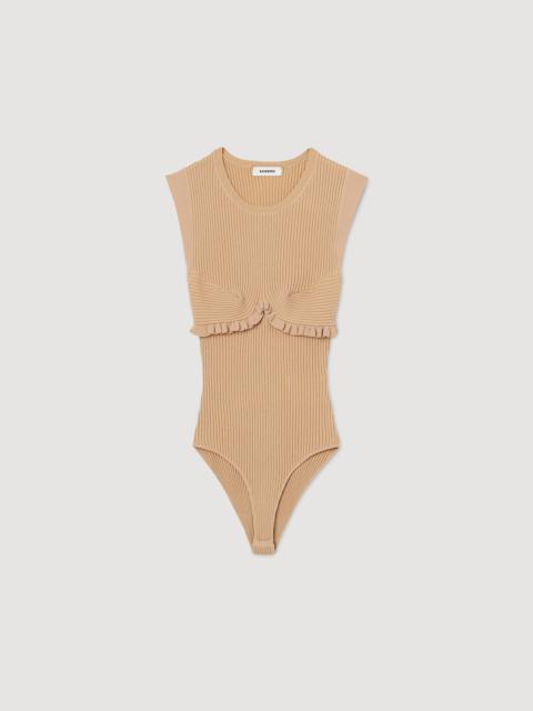 RIBBED KNIT BODYSUIT