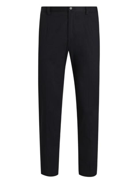 pressed-crease trousers