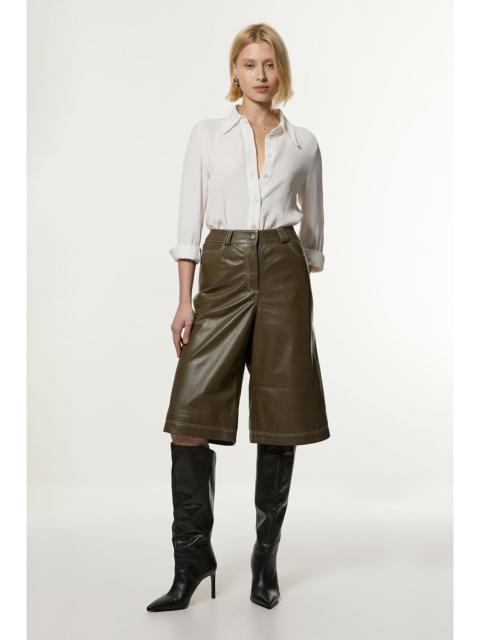 Leather 5 Pocket Bermuda Short