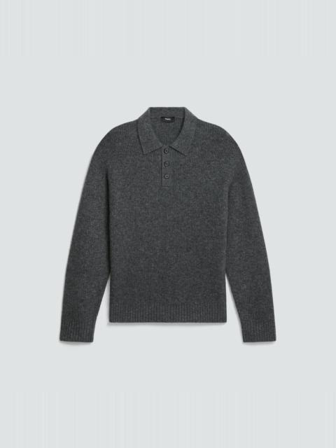 Relaxed Polo Sweater in Astor Wool