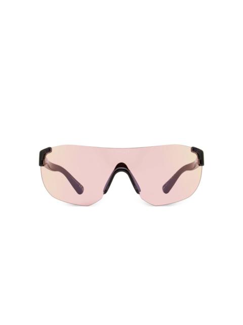 rimless shield sunglasses