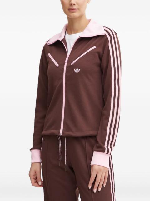 three-stripe zip-up sweatshirt