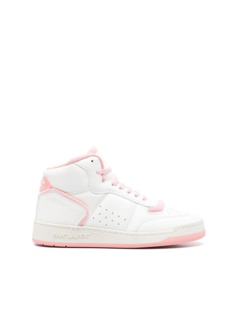 high-top leather sneakers