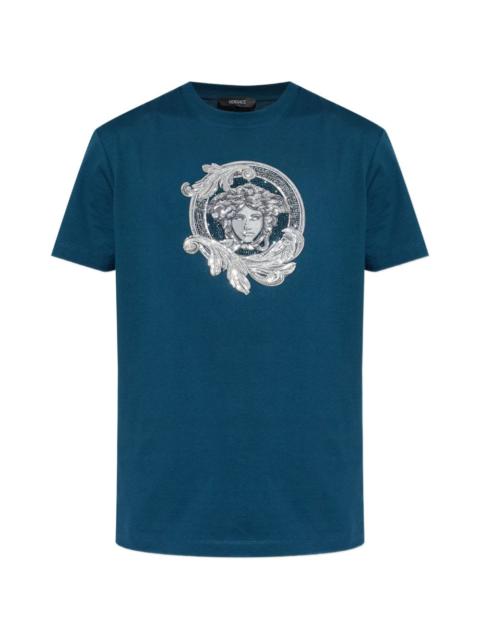 Medusa-embroidered T-shirt