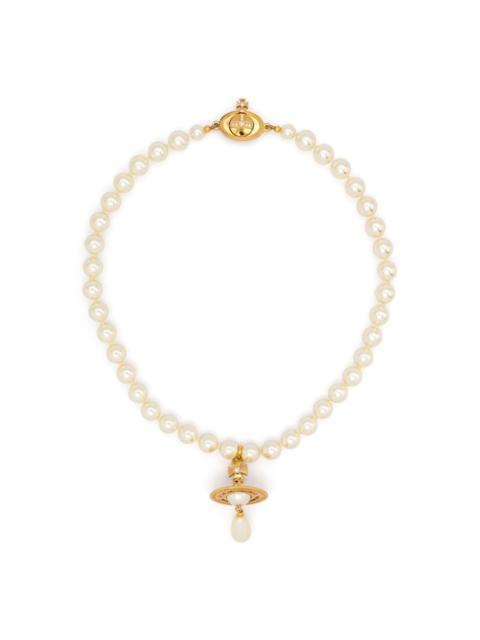 One Row Pearl Drop choker