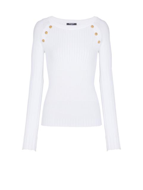 Knit top with buttons