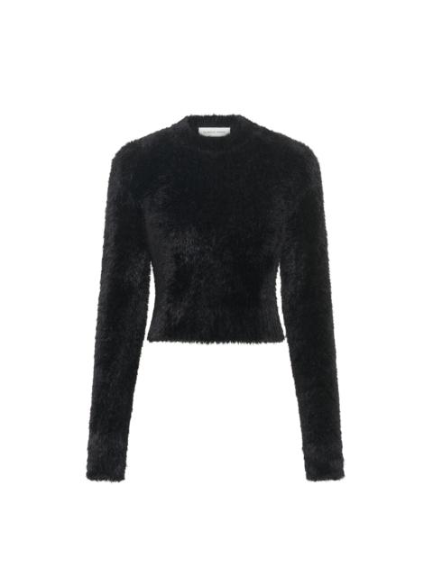 Wild Fluffy Knit Fitted Crewneck Sweater