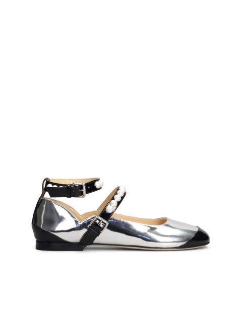 panelled-design ballet flats