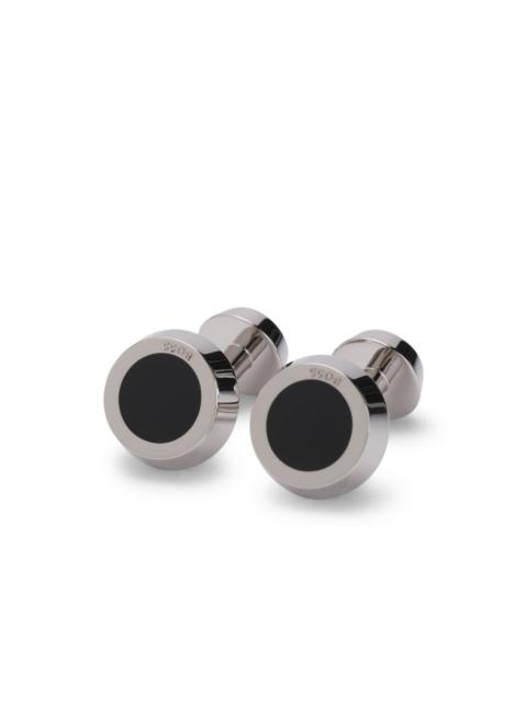 polished round cufflinks