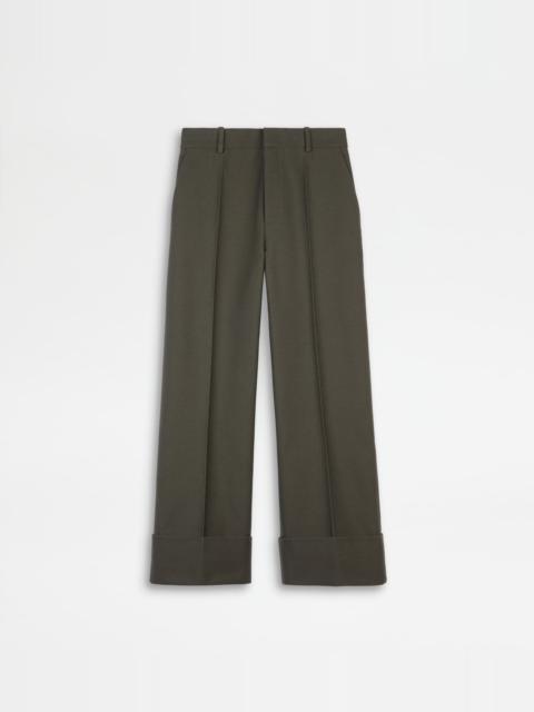 PANTS IN WOOL - GREEN