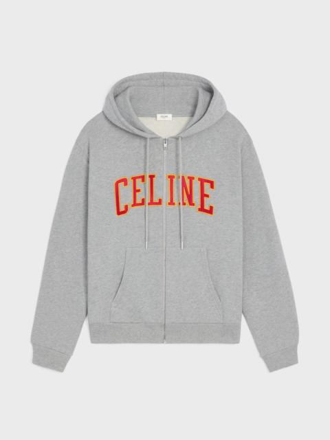 loose zip up hoodie IN cotton fleece